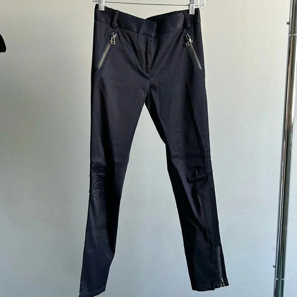 Veronica Beard Ash Dark Navy Skinny Pants | Veronica Beard Zipper Pants - Picture 2 of 16